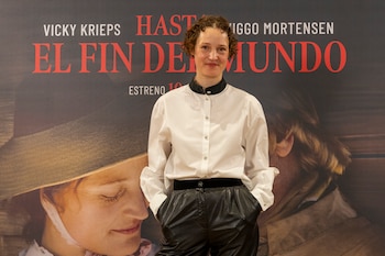 Vicky Krieps en el photocall