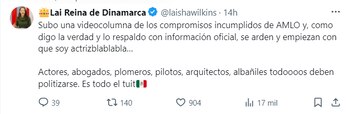 Laisha Wilkins denunció los ataques