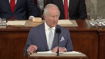 El rey Carlos III menciona el intento de atentado contra Trump en su histórico discurso en el Congreso de EEUU: “Quiso fomentar el miedo y la discordia”