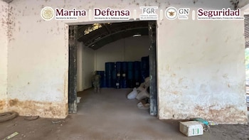 La Marina desmantela un narco-campamento