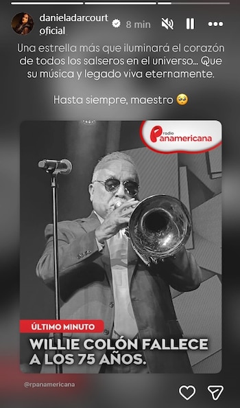 Daniela Darcourt dedica emotivo mensaje