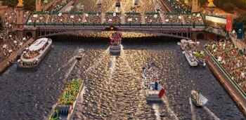 Simulación de la ceremonia inaugural