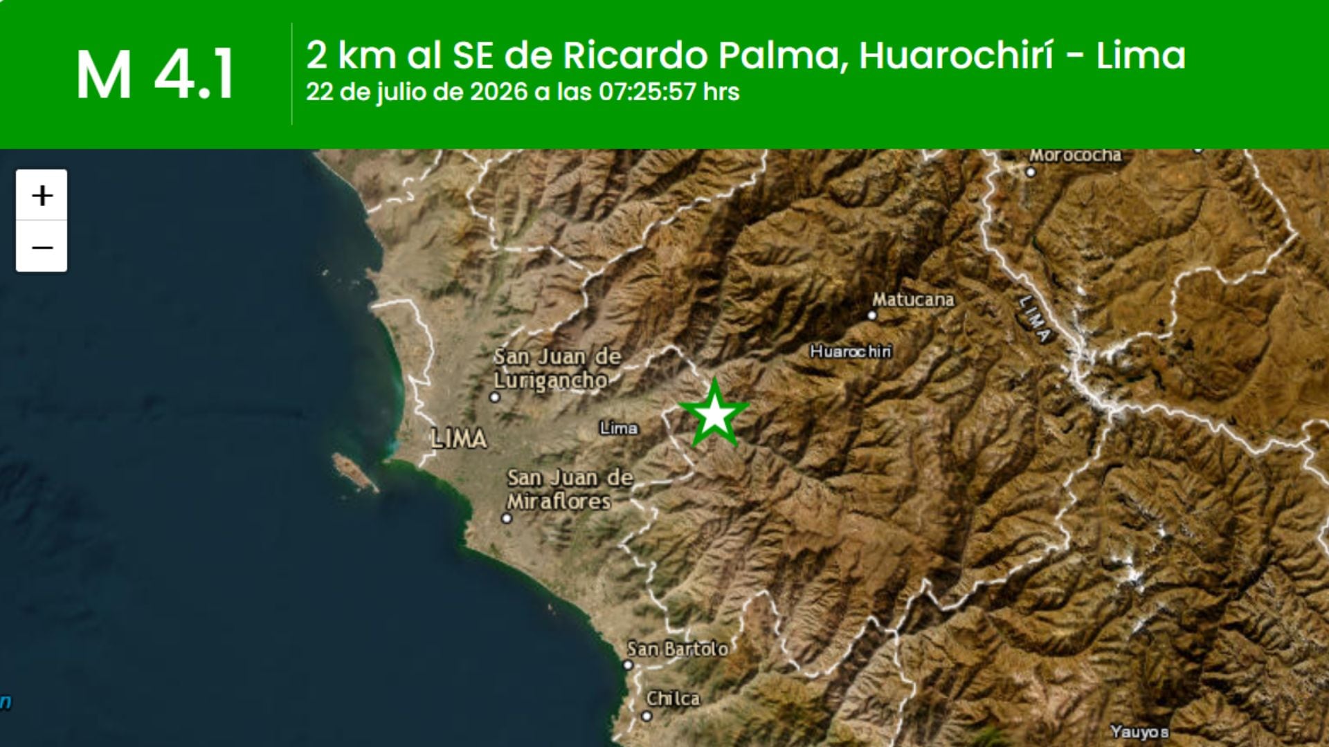 Sismo en Lima
