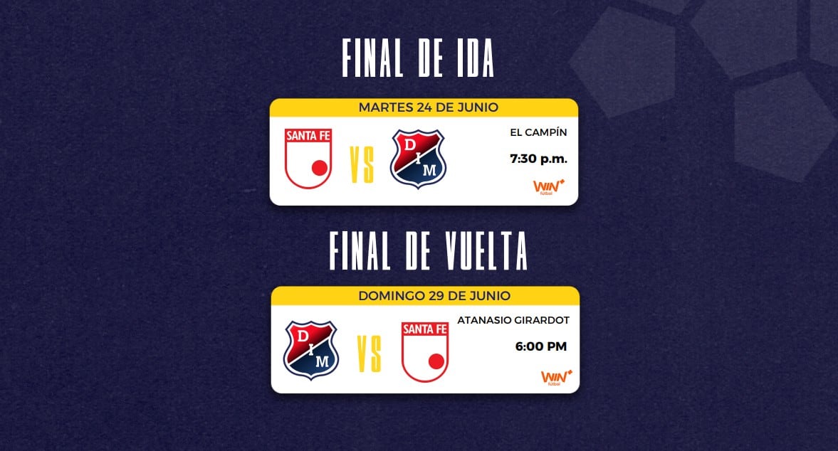 La final de la Liga BetPlay se jugará desde el martes 24 hasta el domingo 29 de junio de 2025 - crédito Dimayor