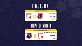 The Betplay League final will be played from Tuesday 24 to Sunday, June 29, 2025