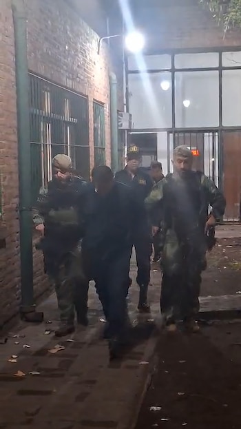 Castillo padre durante el traslado