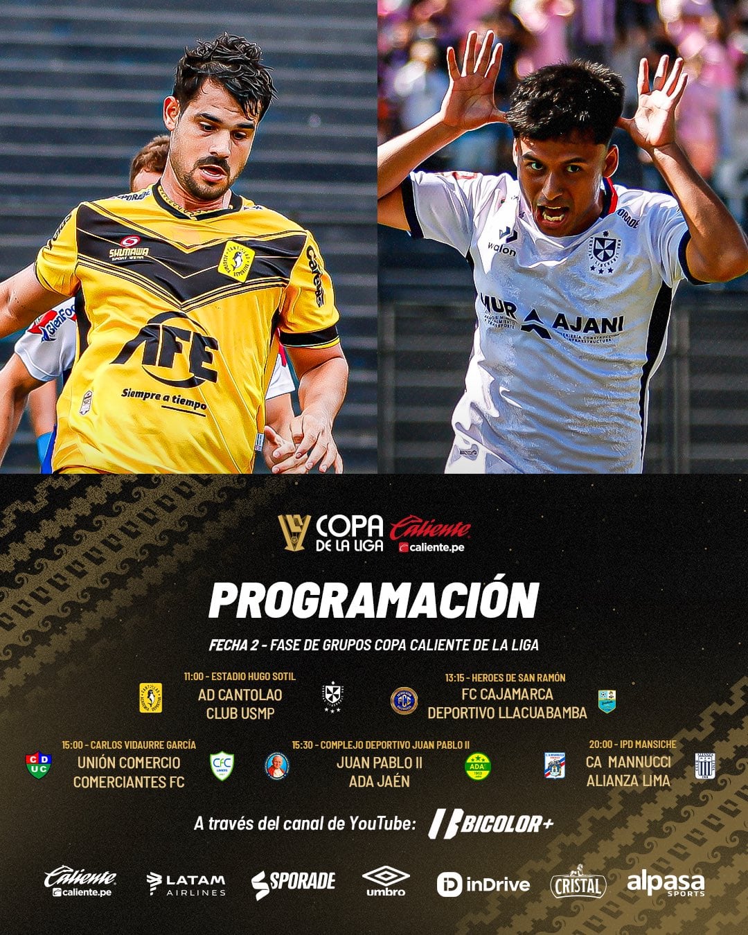 Programación del sábado 20 de junio por la Copa de la Liga 2026.