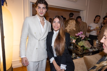 Zulema Menem e seu filho, Luca Bertoldi Menem