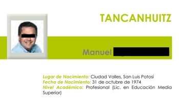 Captura de una versión pública del currículum de Manuel "N". (Consejo Estatal Electoral y de Participación Ciudadana de SLP)