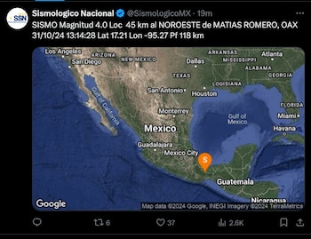 (X @SismologicoMX)