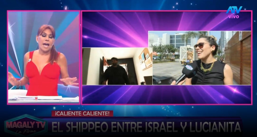 Luciana Roy confiesa que Israel Dreyfus le gusta y él responde: “Hubo mucha química”. Captura: Magaly TV La Firme.