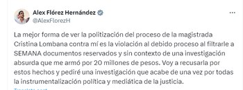 Flórez denunció la politización del