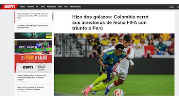 La reacción de ESPN Colombia al triunfo colombiano sobre Perú en amistoso FIFA.