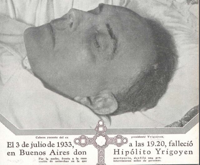 El cuerpo sin vida del expresidente, fotografiado por la revista Caras y Caretas y publicado en su edición del 15 de julio