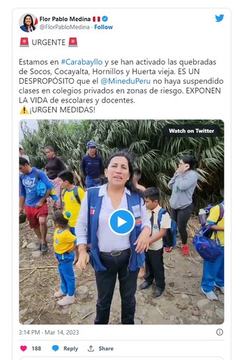 La congresista Flor Pablo acudió