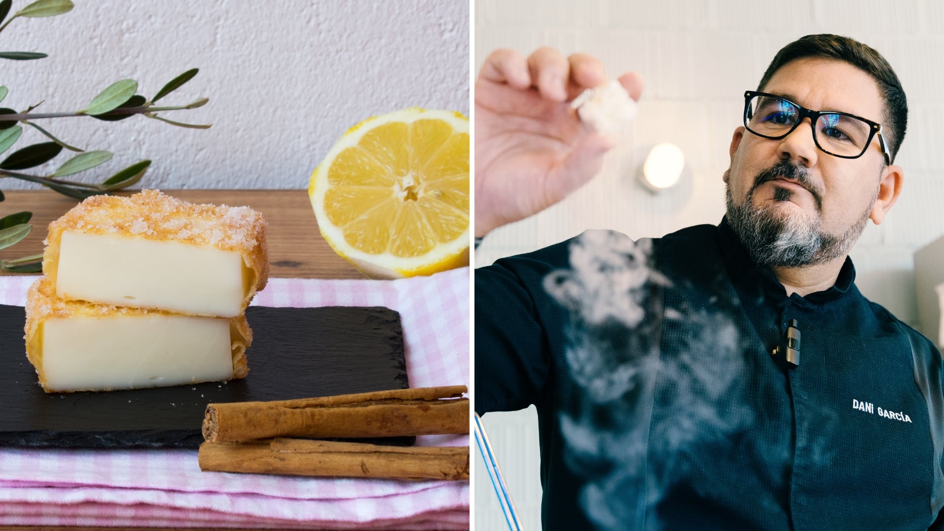 Receta de leche frita de Dani García (Montaje Infobae)