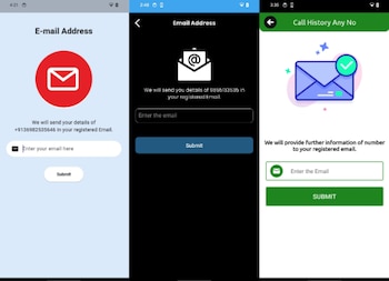 Aplicaciones prometían enviarte la lista de llamadas del número celular que ponías.