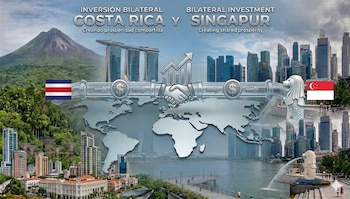 Costa Rica inaugura una oficina de promoción de inversión en Singapur para fortalecer su presencia en el mercado asiático. (Visual - IA)