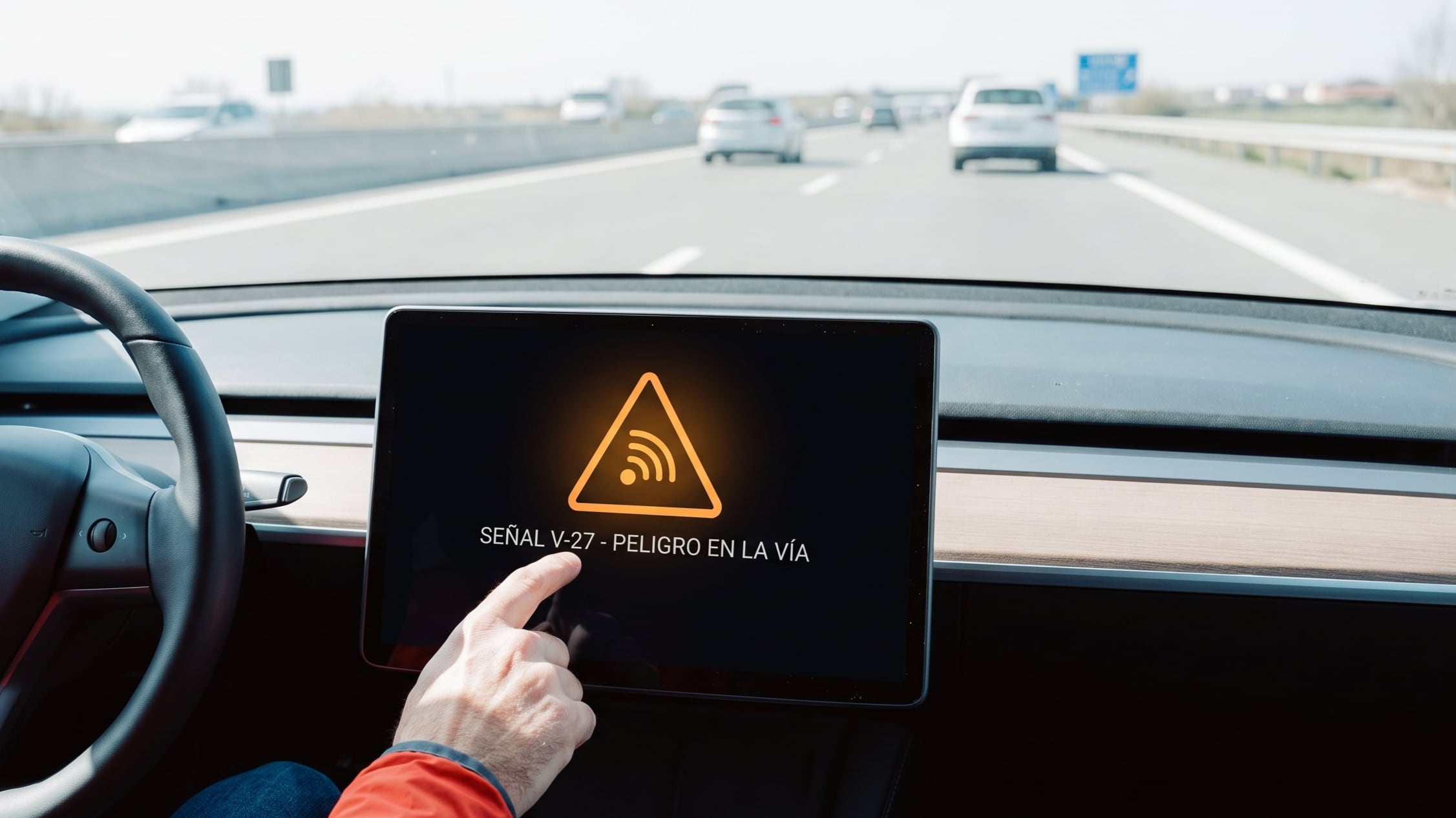 La DGT confirma la baliza V-27: cómo funciona, actualizaciones y cuándo será obligatoria (VisualesIA Scribnews)