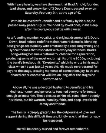 El grupo confirmó la noticia