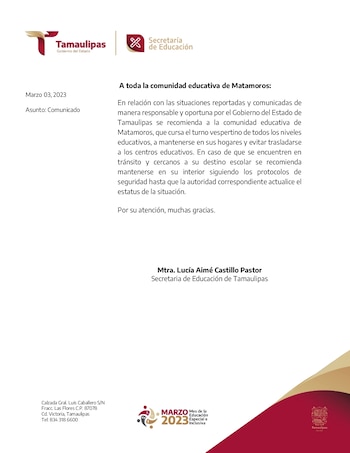 Comunicado de la SEPT