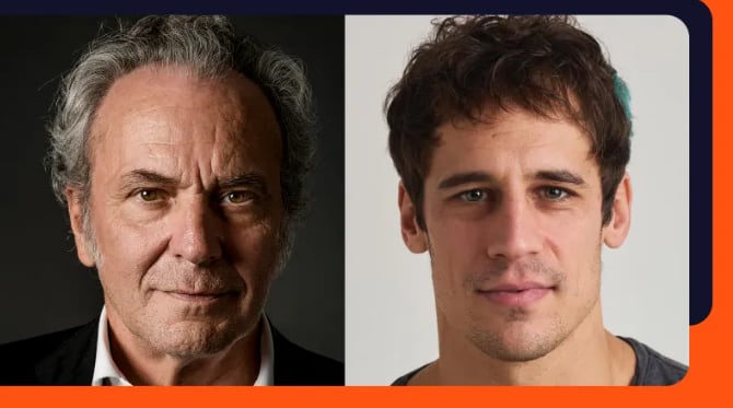 Jose Coronado y Martiño Rivas. (Atresmedia)