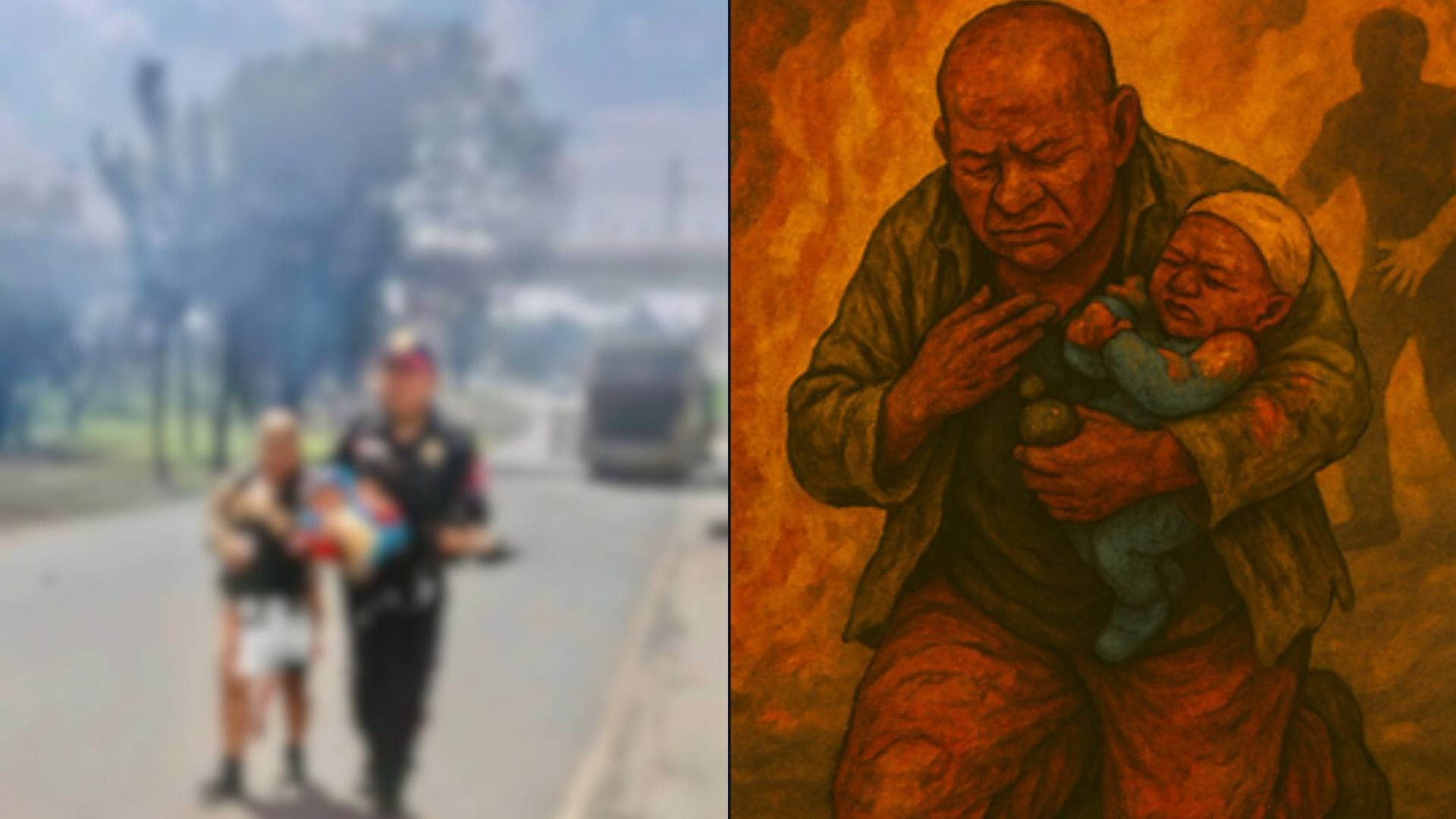 Alicia arriesgó su vida para salvar a su nieta de dos años tras la explosión en Puente de la Concordia. (Redes sociales)