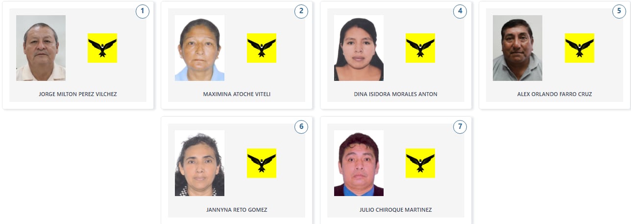 Los candidatos de Libertad Popular a la Cámara de Diputados por la región Piura. (Voto Informado - JNE)