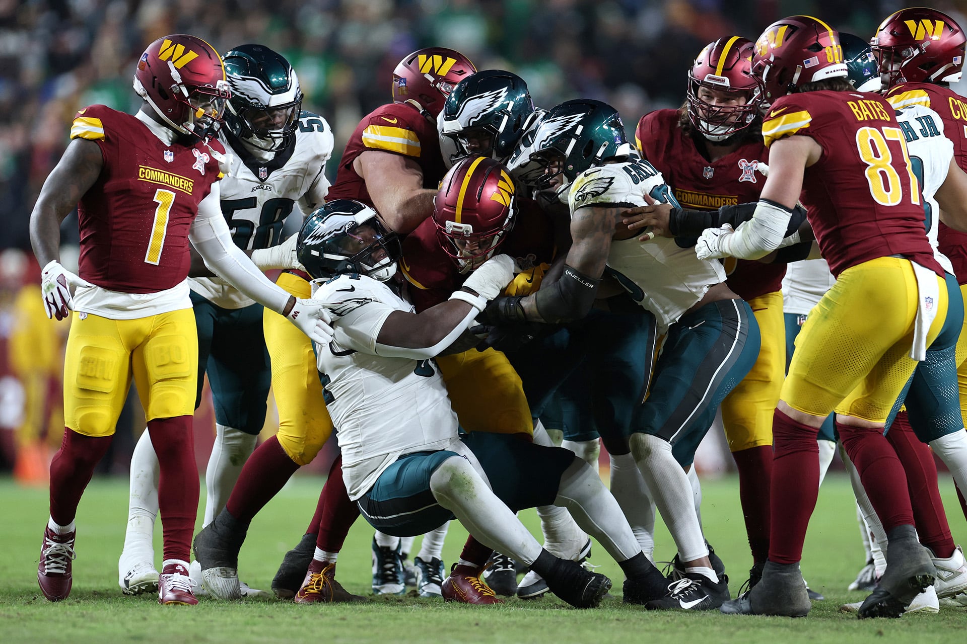 Eagles se impuso a Commanders por 29-18 (AFP)