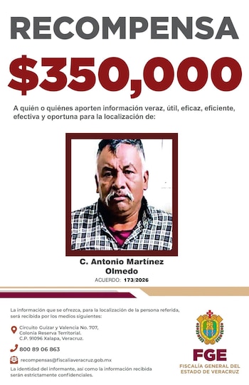 Recompensa Veracruz feminicidio homicidio doloso FGE