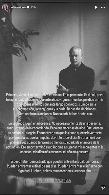 La actriz publicó parte de