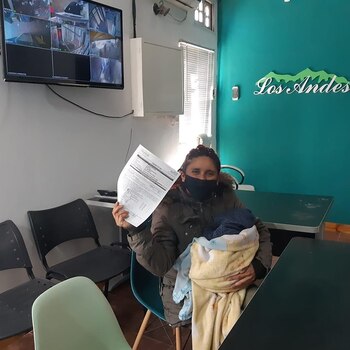 Gimena con Isaías el día