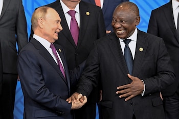 Cyril Ramaphosa agradeció a Vladimir