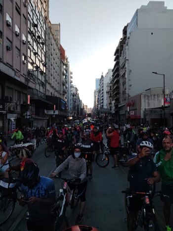 Parte de la movilización en