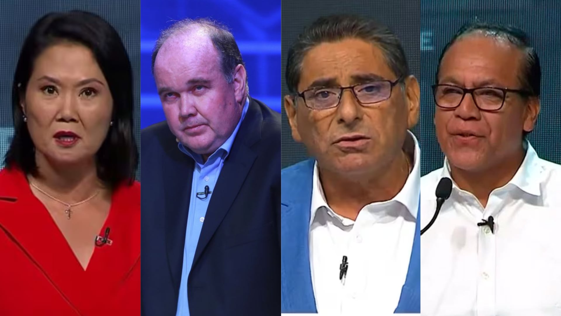 A pocos días de las elecciones generales de 2026, cuatro candidatos se posicionan como los favoritos en los últimos sondeos. (Foto composición: Infobae Perú/Agencia Andina/JNE)