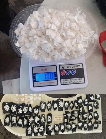 Las dosis de cocaína incautadas