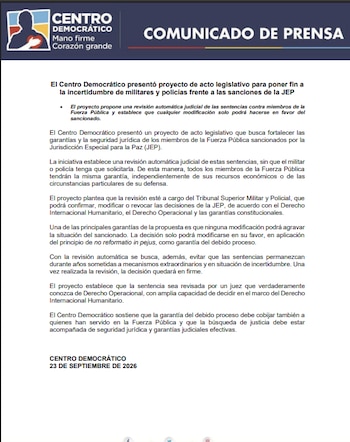 Centro Democrático - crédito Centro Democrático