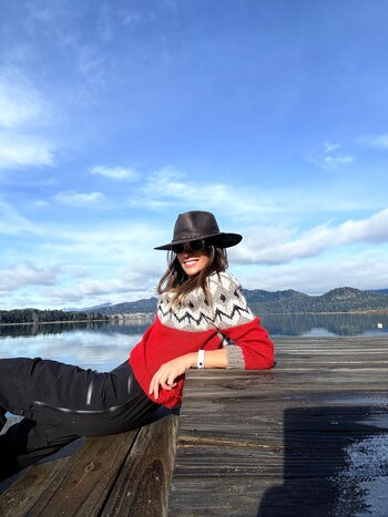 Pampita eligó un pantalón para