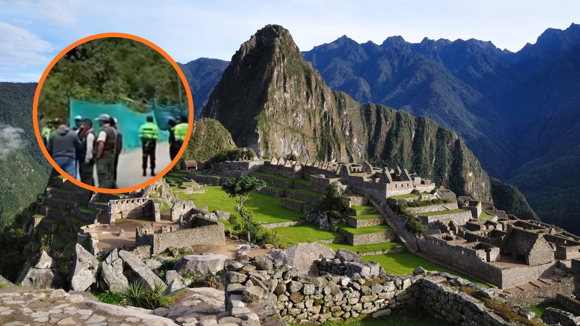 Conflicto territorial en zona protegida: ocupación informal en la carretera Hiram Bingham, vía clave hacia Machu Picchu. (Composición: Infobae)