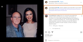 Marcela Posada rindió homenaje al