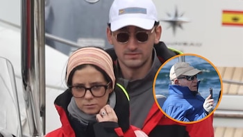 Victoria Federica se reencuentra con el rey Juan Carlos en Sanxenxo junto a Jorge Navalpotro y la infanta Elena: su novio y su abuelo juntos de nuevo
