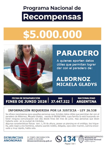 El Ministerio de Seguridad emitió una resolución debido a las dificultades para encontrar a la mujer de 32 años