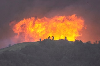 Equipos de emergencia trabajan para