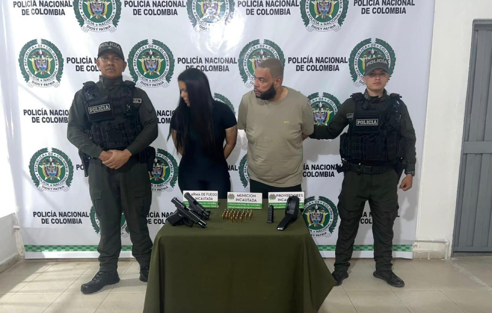 Luis Mariano Rojas Santana, alias El Dominicano, fue arrestado cerca de la terminal de transportes en un operativo nocturno - crédito Policía de Valledupar