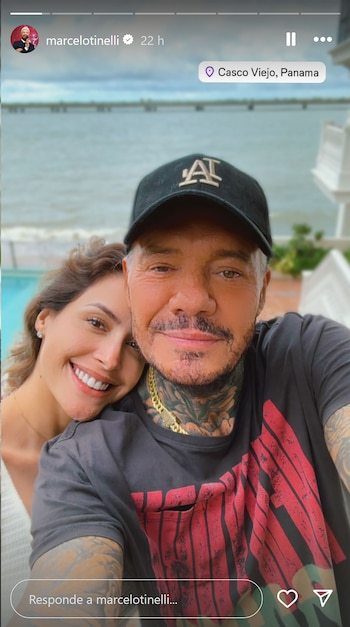 Marcelo Tinelli y Milett Figueroa