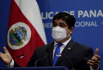 El presidente de Costa Rica,