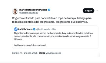 Con este mensaje, la excandidata