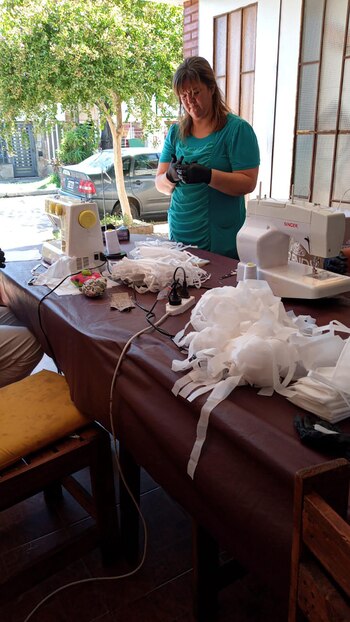 Karina Acevedo, en la base