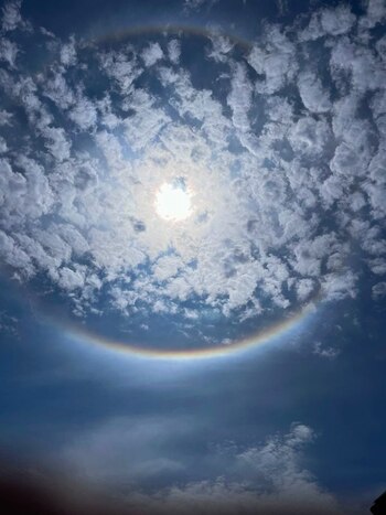 Halo solar se presenció horas