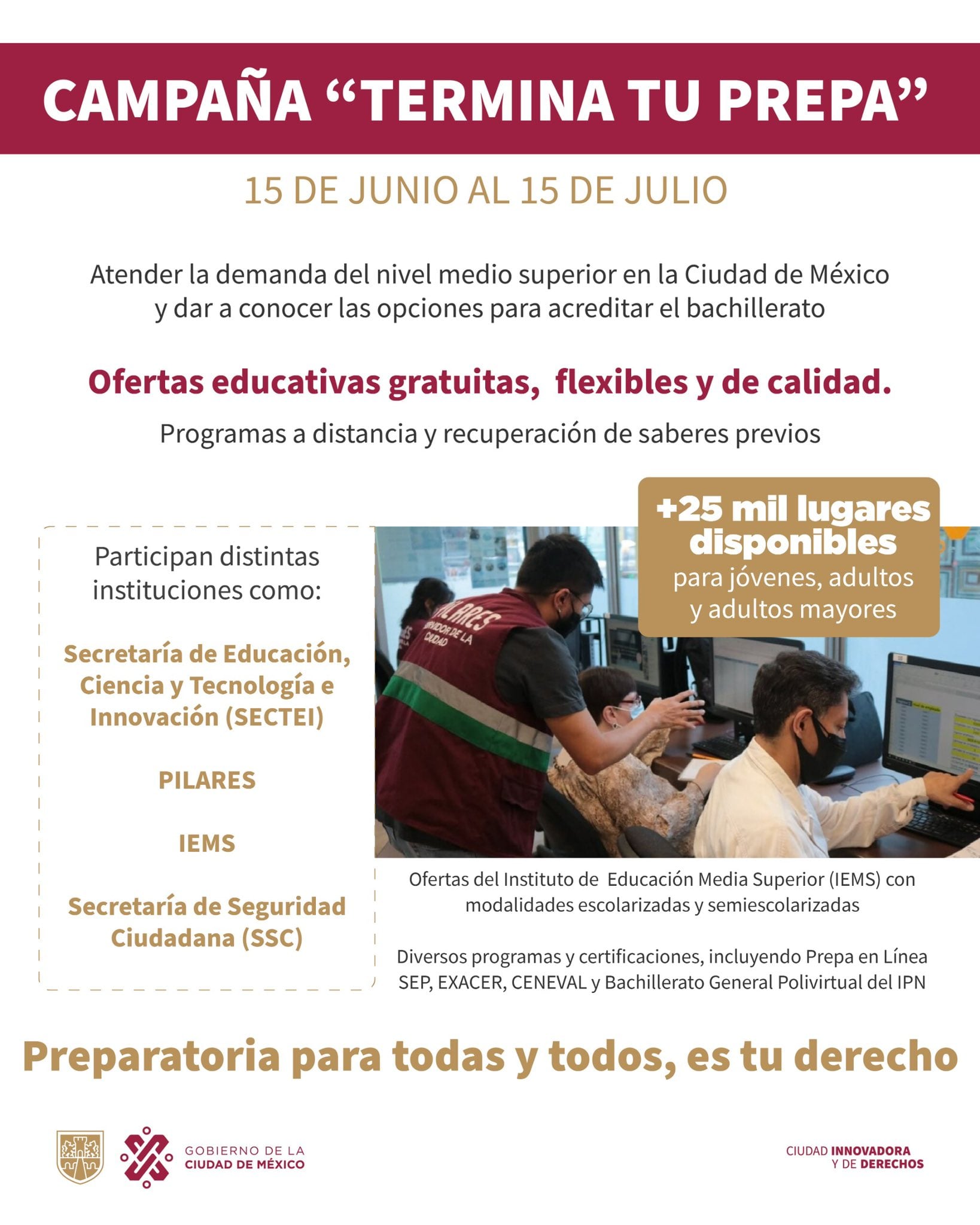 Termina tu Prepa-CDMX-Programas Sociales-México-16 de junio